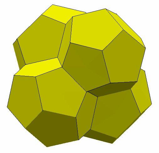 Polynets with dodecahedra The dihedral angle of a regular dodecahedron 116.