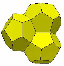 Hence three dodecahedra sharing an edge can be slightly deformed to bring them into face