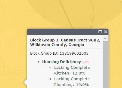 What the Client needs to know to make decisions Example Is [Address] in a qualified [BlockGroup] based on [ACS.DataConstraint]? Variable [ACS.DataConstraint] = { IF Housing Facility Deficiency is >=.