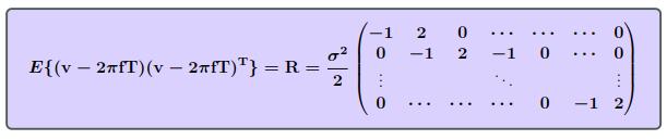 DA: Algorithm Covariance matrix of vector v is tri-diagonal