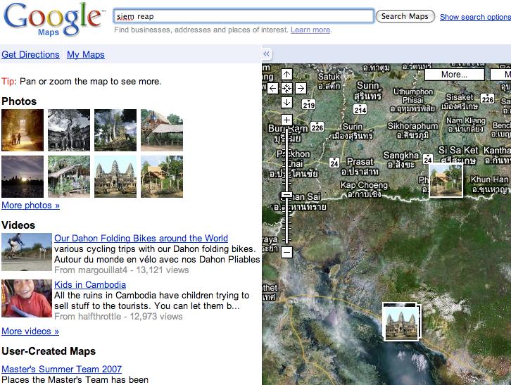 From Text or Image to Map On the fly creation of maps from query results Links