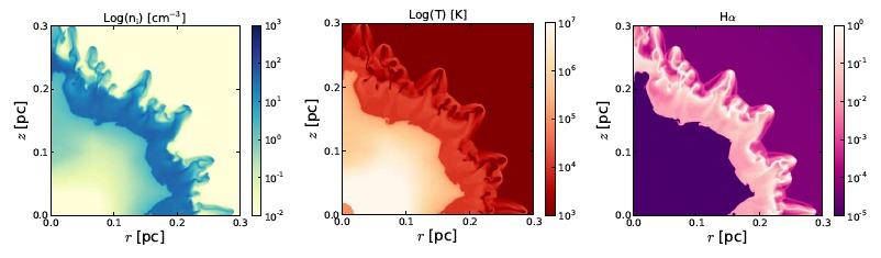 Formation and X-ray Emission from Hot bubbles in PNe (I) 13 Figure 10. Same as Figure 5 but for the case of 3.5-0.754 model with thermal conduction.