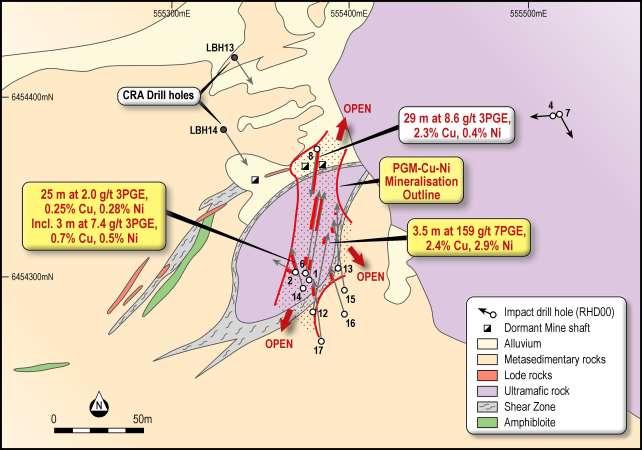 Further high grade platinum group metal (PGM) mineralisation and a first significant intercept of zinc-lead-silver mineralisation have been returned from Impact Minerals Limited s (ASX:IPT) Red Hill