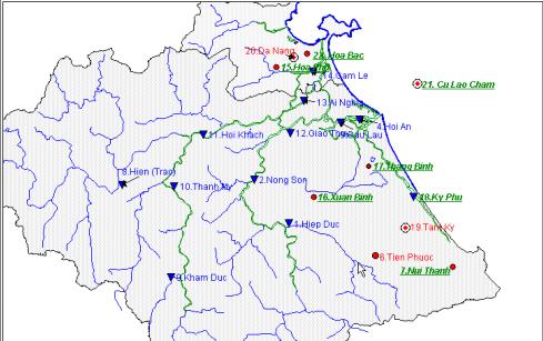 Map Thu Bon river