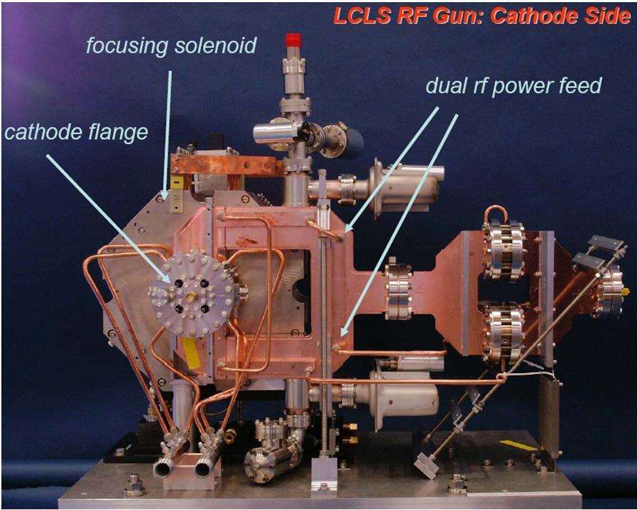 the vacuum valve after the gun solenoid, all bellows, diagnostics, and the vacuum chamber for the gunspectrometer magnet. The beamline is pumped through longitudinal slots to minimize the wakes.