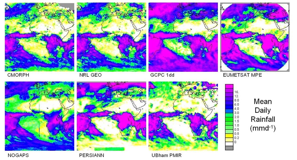 3.3 Regional studies A larger scale study was carried out to investigate the performance of the MPE relative to the precipitation products used above.