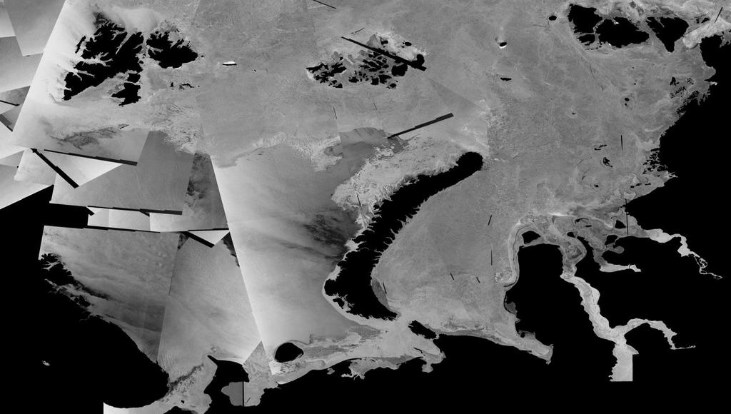 Sentinel-1 SAR mosaic over the