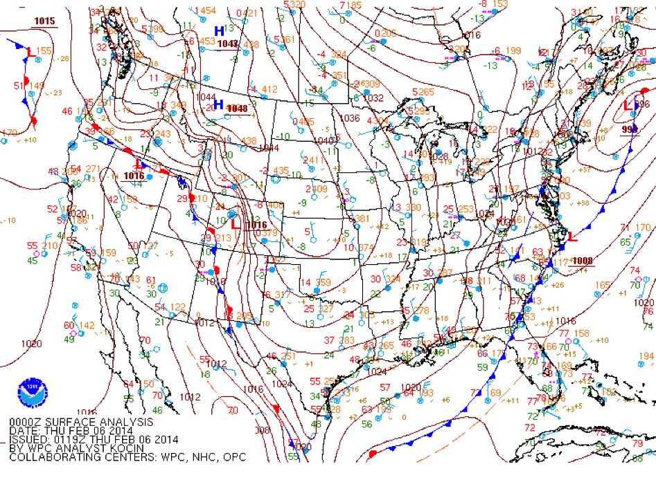 The WPC site is also source for lower-resolution, historical surface weather maps every three hours.