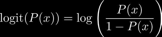 Logistic Regression Model the log-odds or logit with linear function!