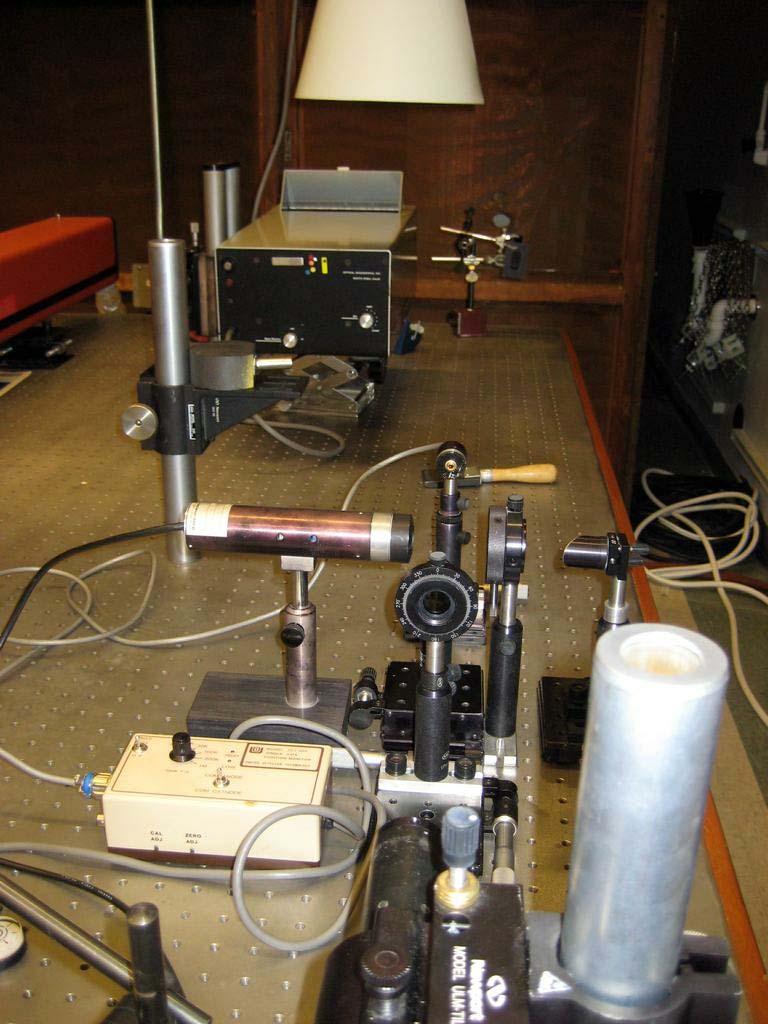 IR Laser-Excited Photothermal Deflection Apparatus for Aerosol Detection Aerosol samples collected on Ge or ZnSe blanks. Pulsed 9.