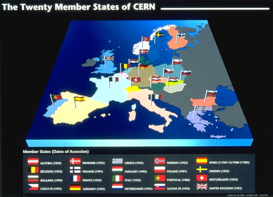 Who works at CERN 20 European member states: Austria, Belgium, Bulgaria, Czech RP, Denmark, Finland, France, Germany,