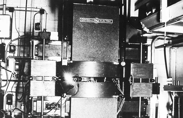This 300 MeV electron synchroton at the General Electric Co.