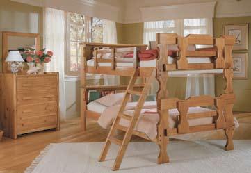 Solid Pine WA2650 - A Frame Bunk Bed Twin
