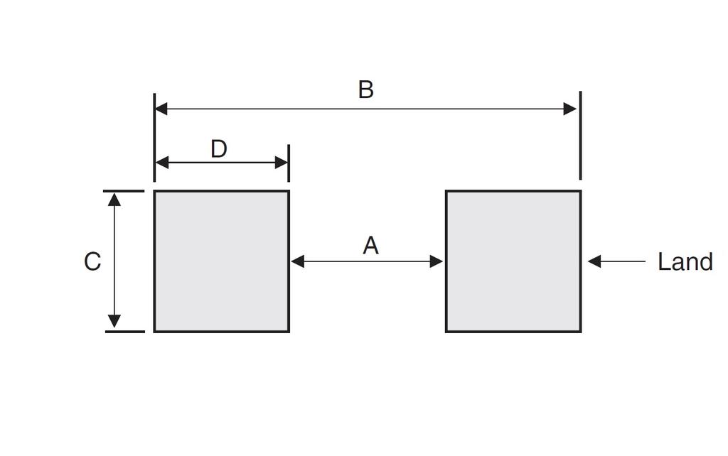 MCR series Land pattern example (Unit:mm) Dimensions Part No. A B C D MCR4.12.48.22.18 MCR6.3.84.3.27 MCR1.5 1.3.5.4 MCR3 1. 2..8.5 MCR1 1.2 2.6 1.15.7 MCR18 2.2 4. 1.5.9 MCR25 2.2 4. 2.3.9 MCR5 3.