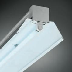 Reduction of glare A luminaire with high UGR i.e. with high glare A luminaire with low UGR i.