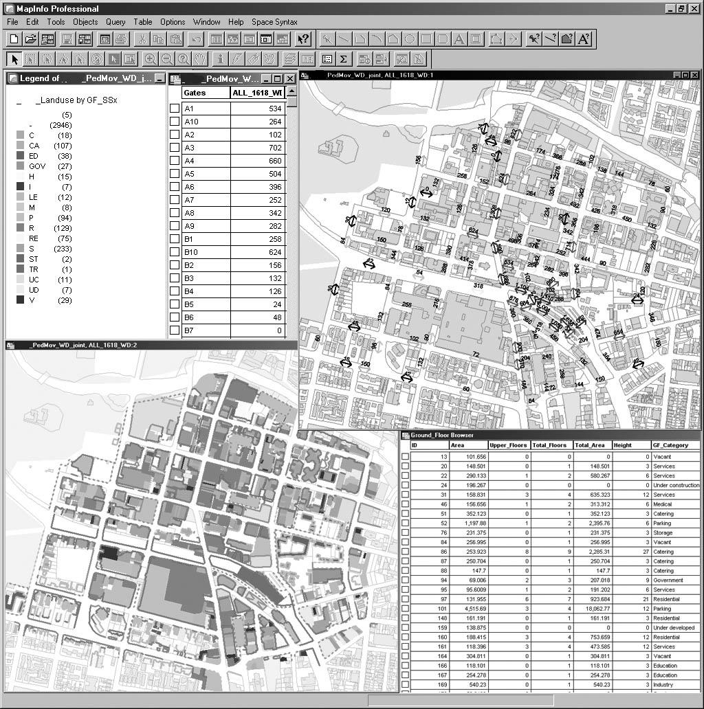 J. Gil, C. Stutz, A. Chiaradia 17 (a) (b) Figure 1: Typical workspace with pedestrian observation and survey maps Import UCL Depthmap VGA Graph Imports the graph of a VGA (Turner et al.