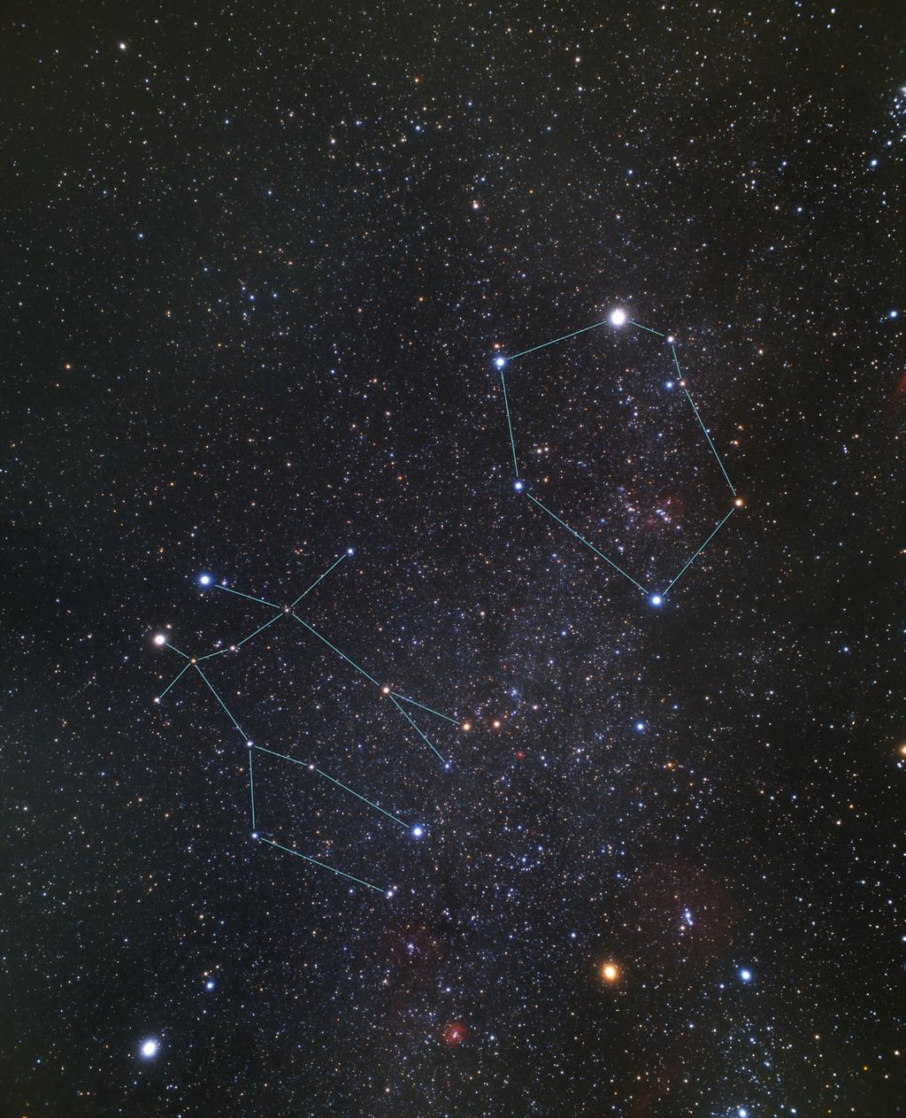 WASP-12, a star located in the center of this image, is located about 600