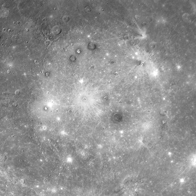 MESSENGER saw the western half of the Caloris basin during its first flyby, and it turned out to