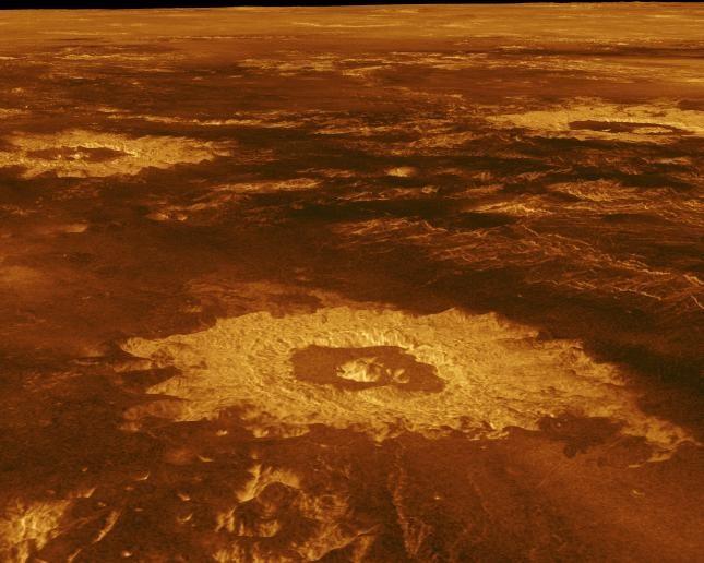 Much of Venus (more than 80%) is covered by vast lowlying areas of relatively featureless