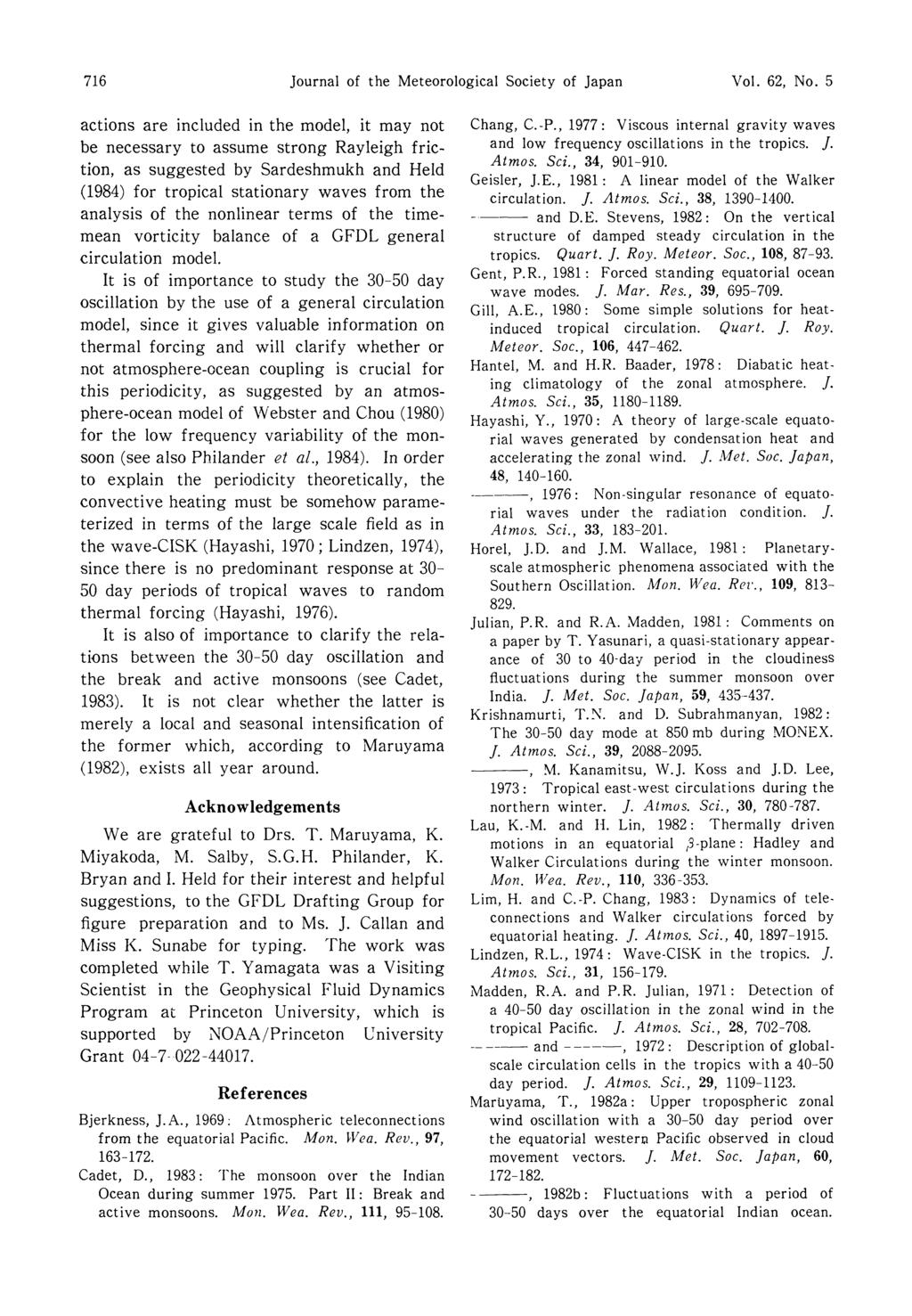 716 Journal of the Meteorological Society of Japan Vol. 62, No.