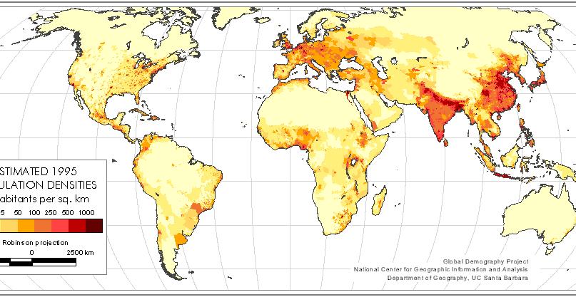Geographical distribution of humans 66.
