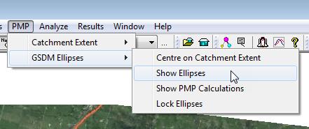 1. Go to PMP in the menu bar, select GSDM Ellipses > Show Ellipses. 2.