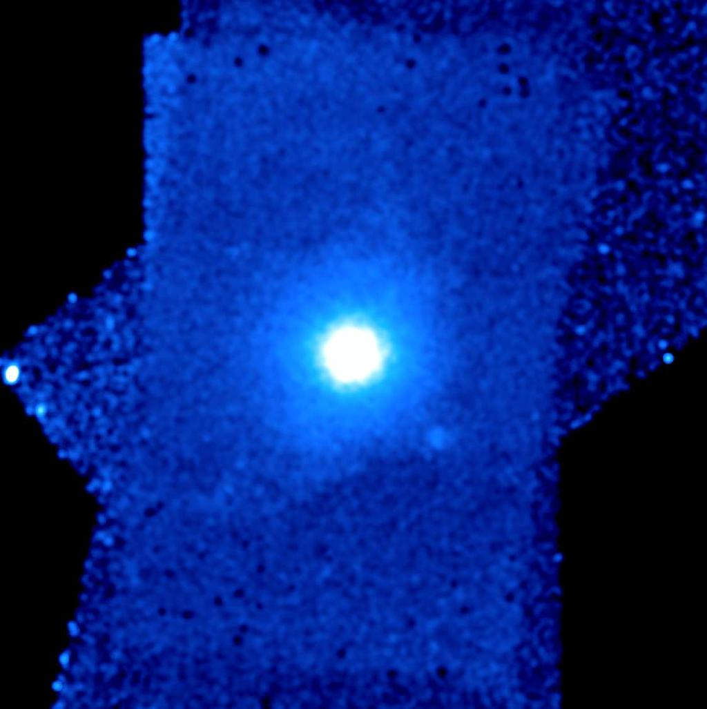MOS1 and MOS2 data from OBSIDs 0021540201 ( 45 ks) and 0502160101 ( 70 ks) are reduced excluding intervals of high background flares and scaling the blank-sky files to match the high-energy count