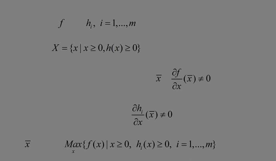 Essential Microeconomics -5- Proposition: Sufficient Conditions for a Constrained Maimum Suppose that and are quasi-concave and the feasible set has a non-empty interior If the Kuhn-Tucker