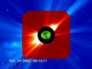 Space weather = solar magnetism Data from SoHO/EIT LASCO, NASA+ESA NSWP: Numerical Space Weather