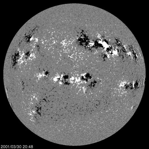 Sunspots as tracers of magnetism 2001, cycle