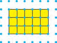 3.3 Area of a rectangle, square and a triangle Area of a rectangle The area of a rectangle connecting the dots can be found as 15 sq.units by counting the number of small squares.