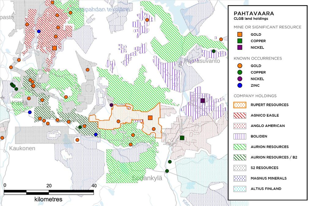 ACTIVITY IN CENTRAL LAPLAND, FINLAND 1. Pahtavaara(Rupert Resources) Acquired by RUP in Sept 2016 45,000m drilled, 25km of IP SIX SIGNIFICANT RECENT DEVELOPMENTS WITHIN 50KM RADIUS OF PAHTAVAARA 2.