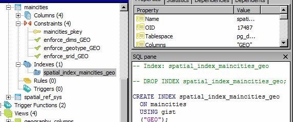 Using Spatial Kit Tips create spatial indexes in PostGIS
