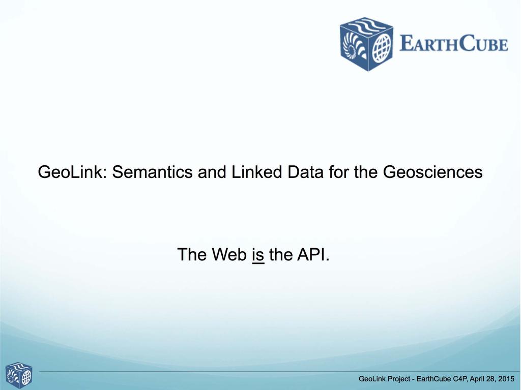 GeoLink: Semantics and Linked Data