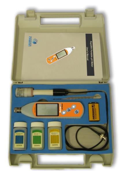1. Introduction Thank you for using the Rapid RH Portable ph Meter. The Rapid RH Portable ph Meter with its integrated smart data chip is easy to operate and compact to carry.