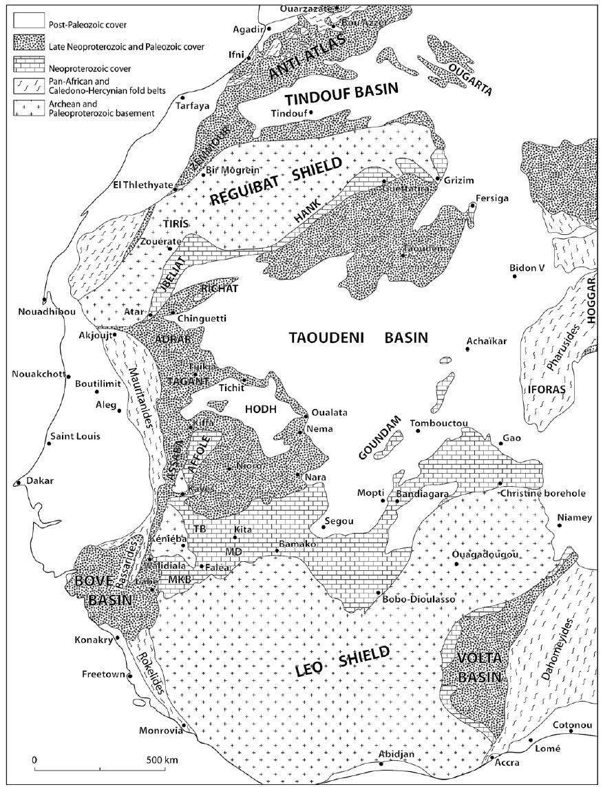 Regional Structure Pan African fold-belt or Trans-Saharan mobile belt Peripheral passive margin / foreland basin on SE edge of West Africa Craton.