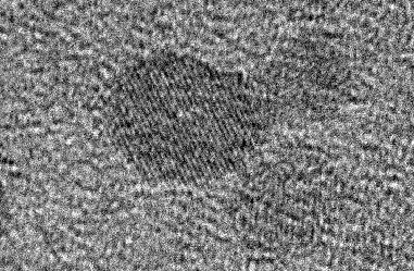 TEM image of iron oxide nanoparticle 8 nm Note the