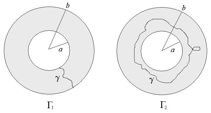 2.2. The modulus of a curve family 25 Fig. 2.2: The two curve families of an annulus.
