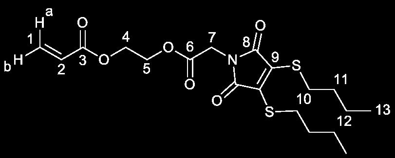 2-[(2-[3,4-bis(butylsulfanyl)-2,5-dioxo-2,5-dihydro-1H-pyrrol-1-yl]acetyl)oxy]ethyl prop-2- enoate (DTMA) To a suspension of K 2 CO 3 (1.44 g, 10.