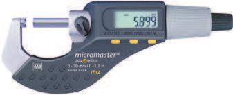 D I G I T A L M I C R O M E T E R S DIN 863 T1 0,001 / 0.00005 in LCD, digit height: 7 Floating zero TESA MICROMASTER Electronic Micrometers with Digital Display With patented TESA CAPA μ SYSTEM.