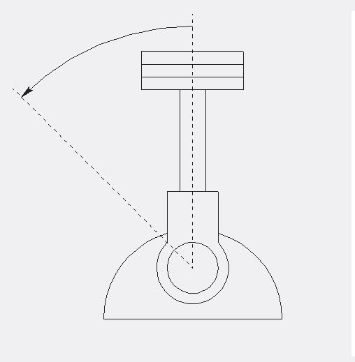 6.1 Experimental Set-up The reference angle for the arm is shown in Figure 6.2. The large gear ratio in the drive of the joint causes the arm to act according to the flexible joint model.