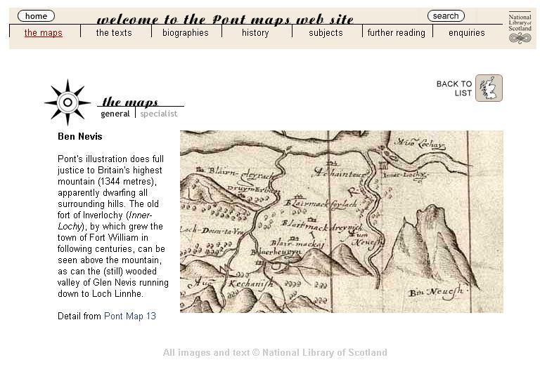 Historical maps Pont maps were drawn by a