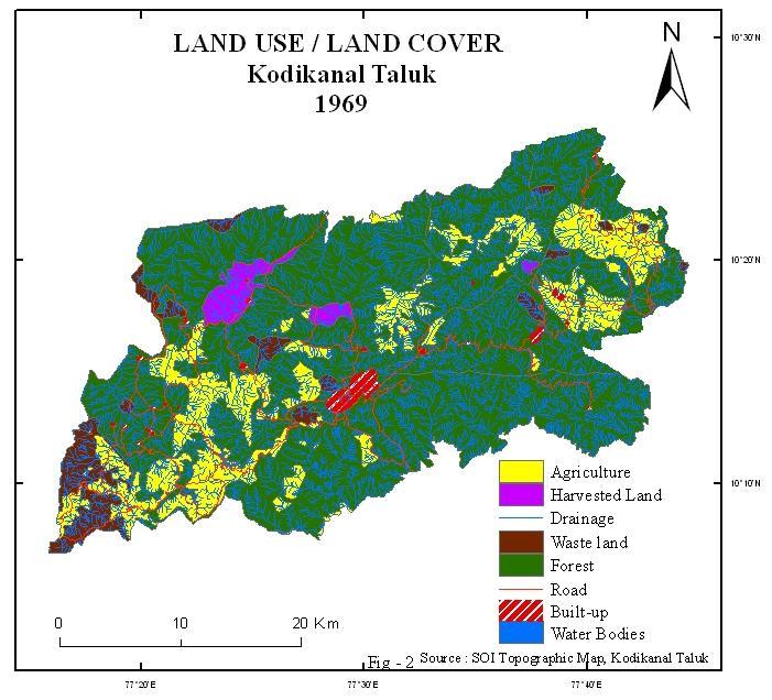 5 Harvested Land 2409.00 2.23 4782.00 4.42 7071.00 6.54 6 Water bodies 198.37 0.18 359.90 0.33 164.45 0.15 Total 108133 100 108133 100 108133 100 Source: Computed by the author.
