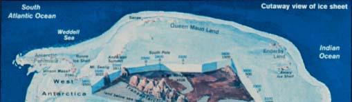The Antarctic is a mountainous continent