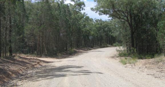 3 There is restricted sight distance around the horizontal curve on Leard Forest Road which restricts the overtaking sight distance available at this location.