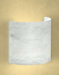 Number of trims Incandescent Diffuser material Genuine alabaster Sconce 8 W x 7 H x 3.75 Proj.