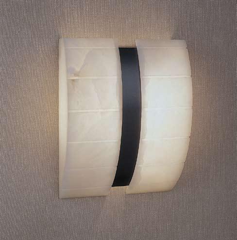 Material: White genuine alabaster A05772-102 : 15" W x 5 H x 4 Proj. A05772-102 : No visible metal A05772-102 : 2 x 60W B-10 med.