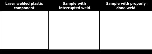 Examples of evaluation results of a component with interrupted weld (A, B) and with properly done continuous weld are presented in the fig.3.