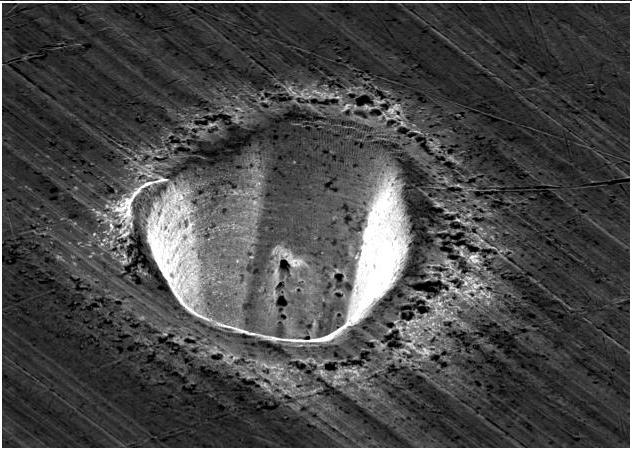 fs laser ablation in water: craters on gold after femtosecond ablation in
