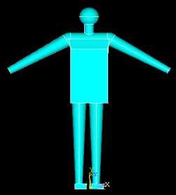 Distortion of an electric field for the earthed and isolated human body: a) with one arm raised; b) with two arms raised.